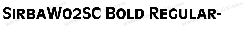 SirbaW02SC Bold Regular字体转换